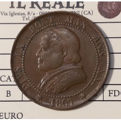STATO PONTIFICIO PIO IX SOLDO 1867 DATA GRANDE